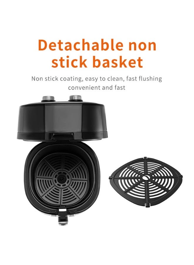 سوكاني مقلاة هوائية صحية رقمية سعة 8 لترات مع نافذة عرض وخلط تلقائي - 1800 واط، مقلاة هوائية ساخنة متعددة الوظائف بدون زيت، للتحميص والخبز والشواء والقلي، جهاز مطبخ - Image 5